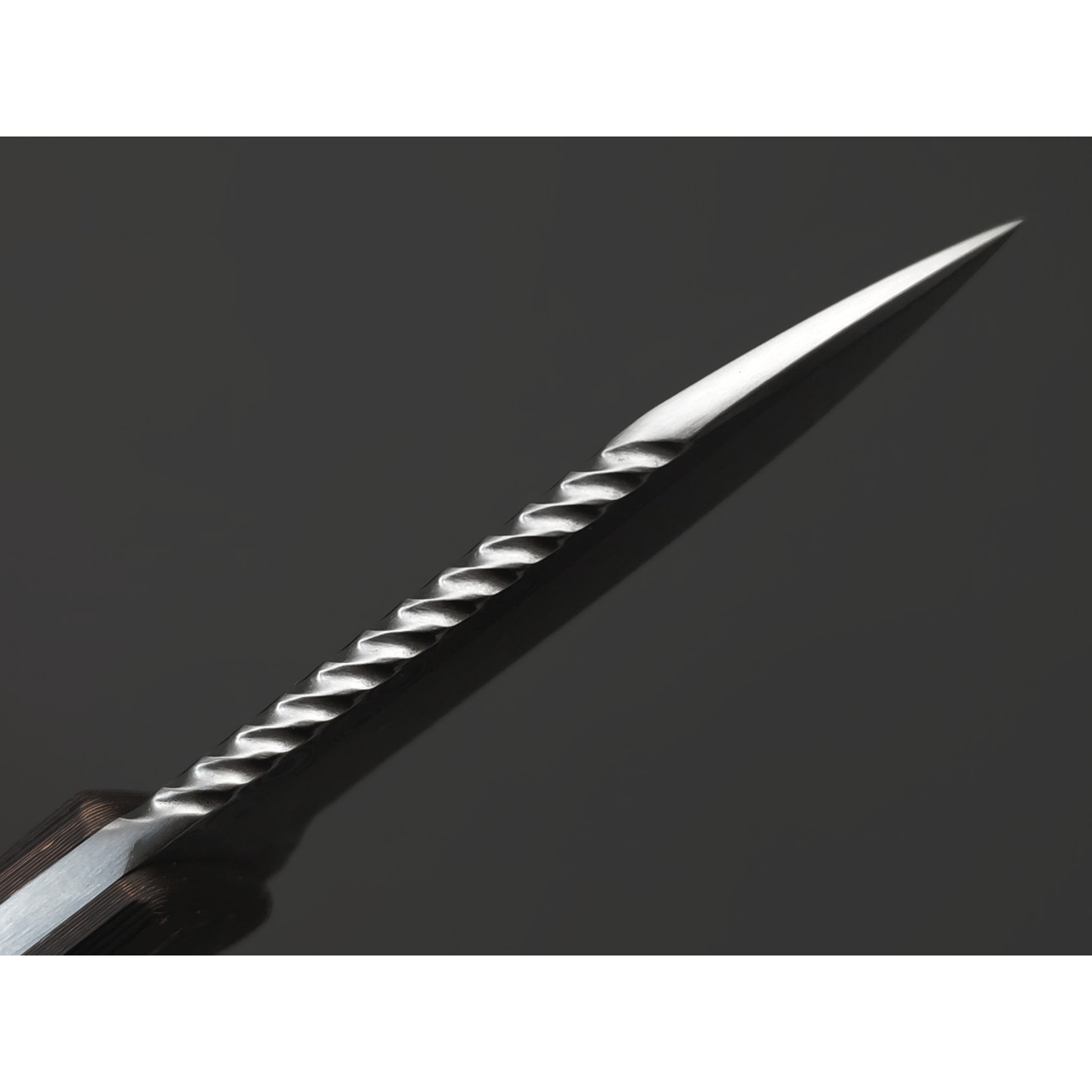 Нож QSP Canary QS141-F сталь damascus, рукоять Carbon chaotic copper