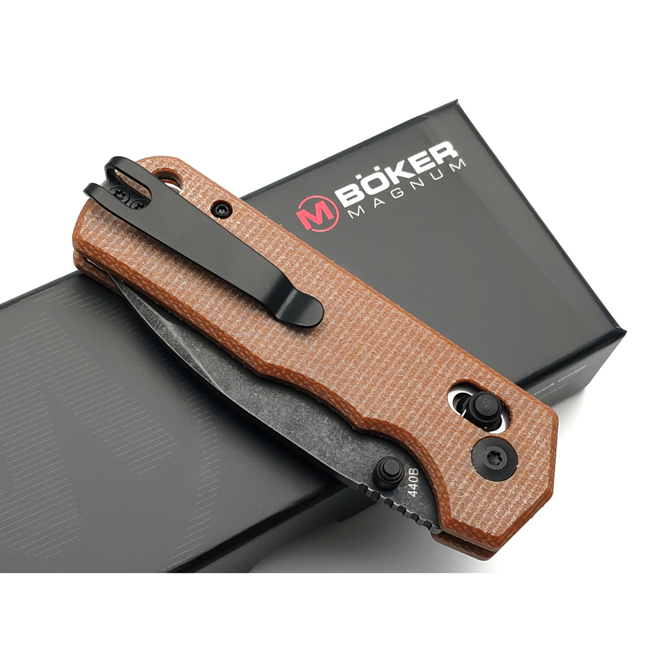 Нож Magnum Rockstub 01SC710 сталь 440B блэквош, рукоять Micarta
