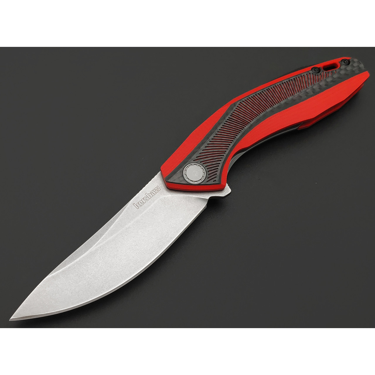 Нож Kershaw Tumbler 4038RD сталь D2, рукоять G10 red, carbon fiber