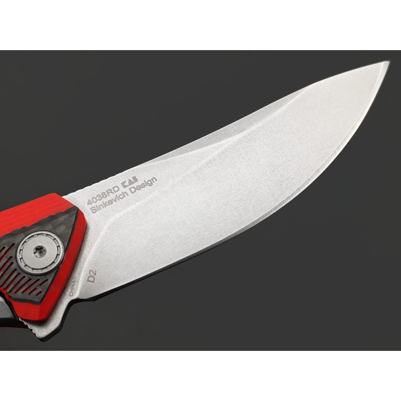 Нож Kershaw Tumbler 4038RD сталь D2, рукоять G10 red, carbon fiber