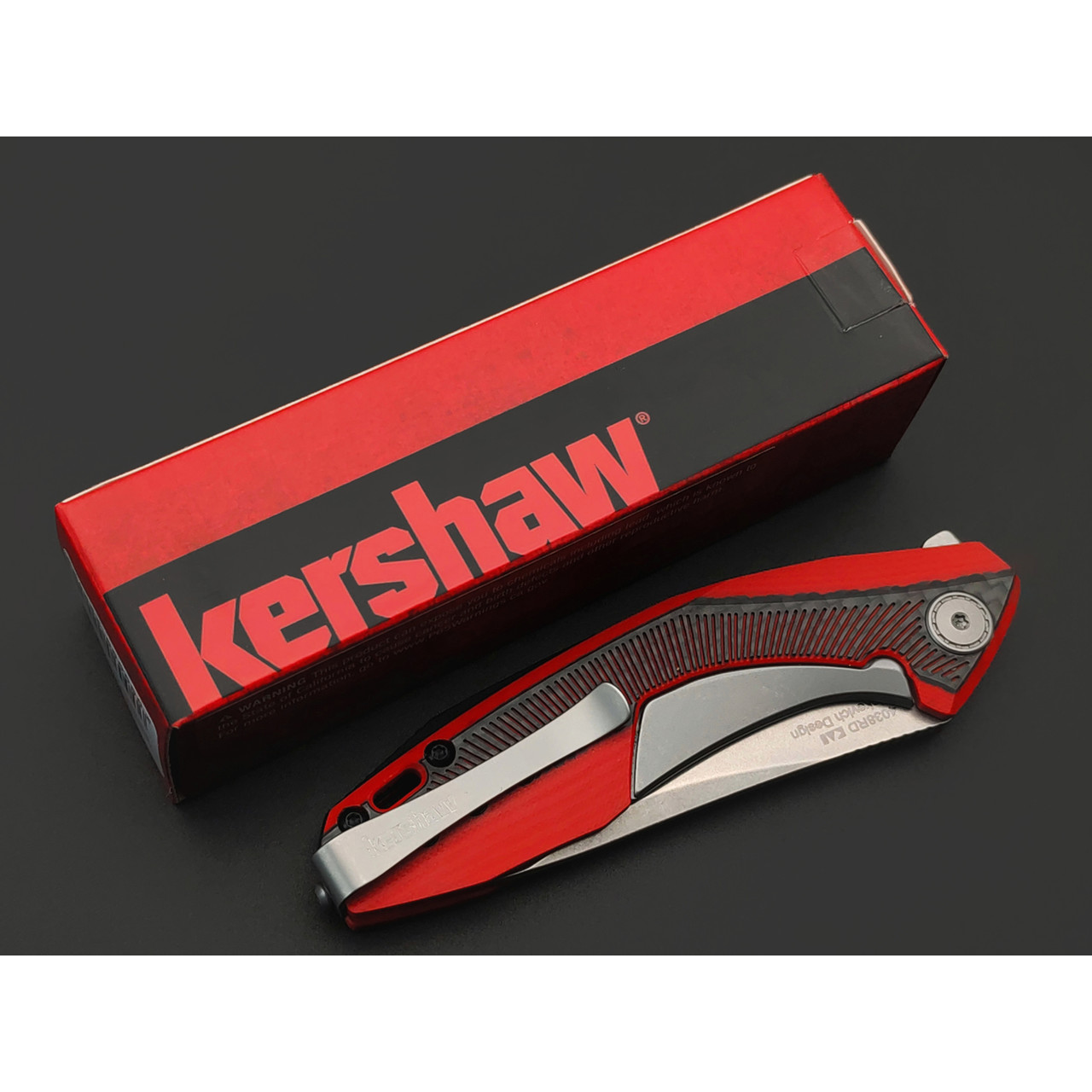 Нож Kershaw Tumbler 4038RD сталь D2, рукоять G10 red, carbon fiber