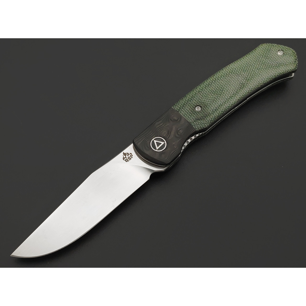 Нож QSP Gannet QS137-C сталь 154CM, рукоять Micarta green, carbon fiber
