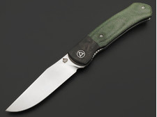 Нож QSP Gannet QS137-C сталь 154CM, рукоять Micarta green, carbon fiber