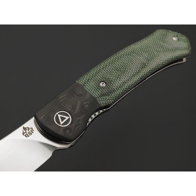Нож QSP Gannet QS137-C сталь 154CM, рукоять Micarta green, carbon fiber
