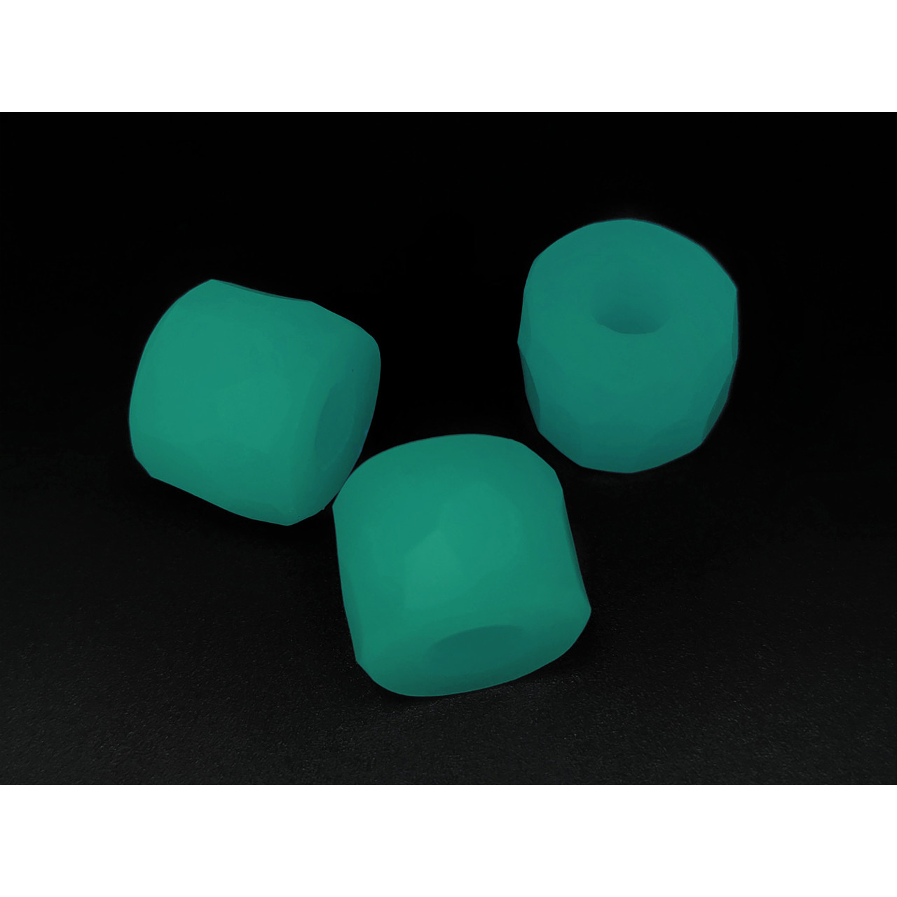 DwarfCustom бусина Гранёная с люминофором transparent Cyan