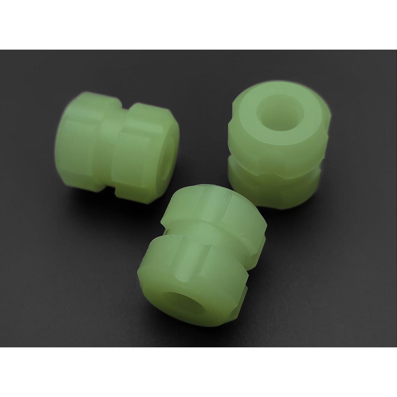 DwarfCustom бусина Техно с люминофором transparent Green