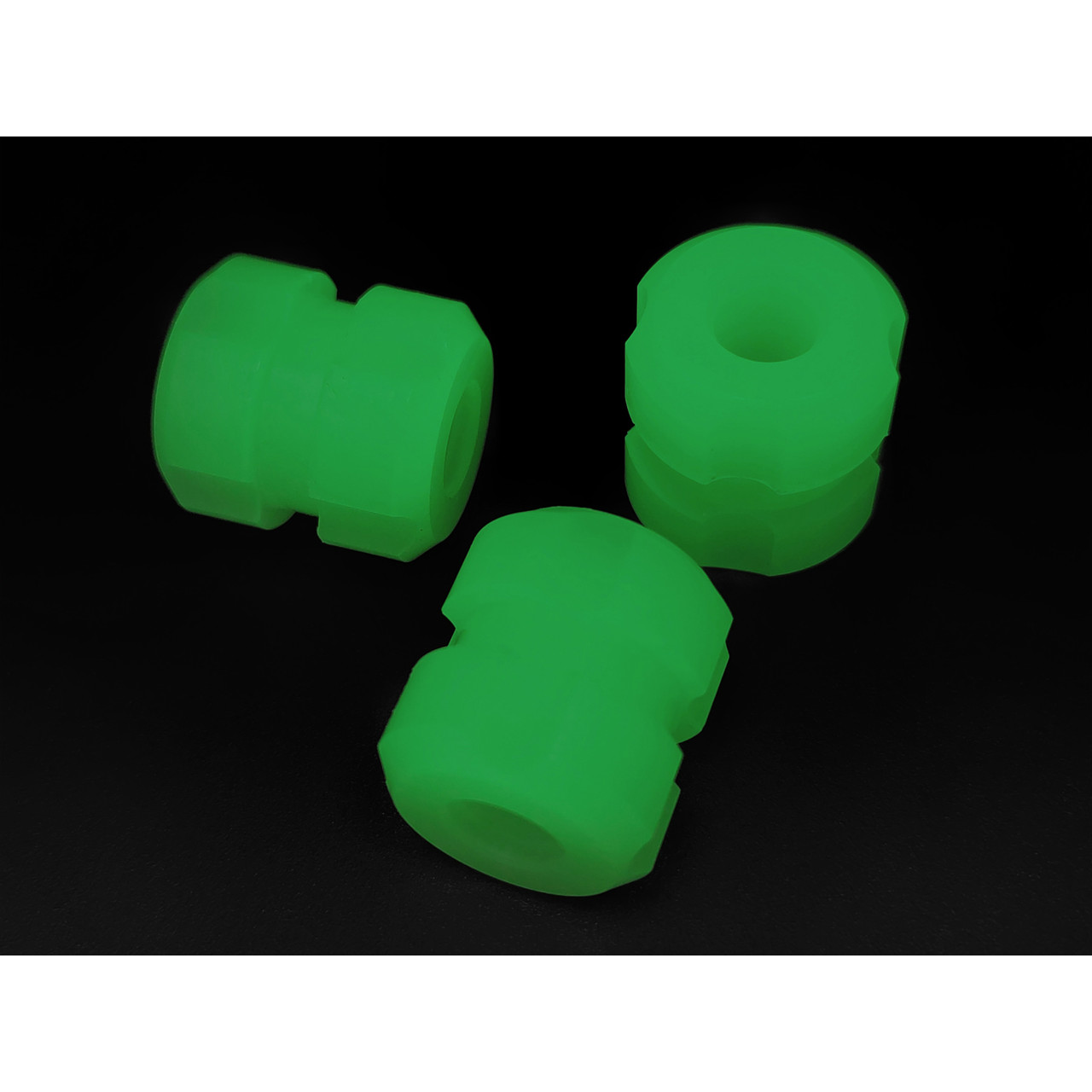 DwarfCustom бусина Техно с люминофором transparent Green