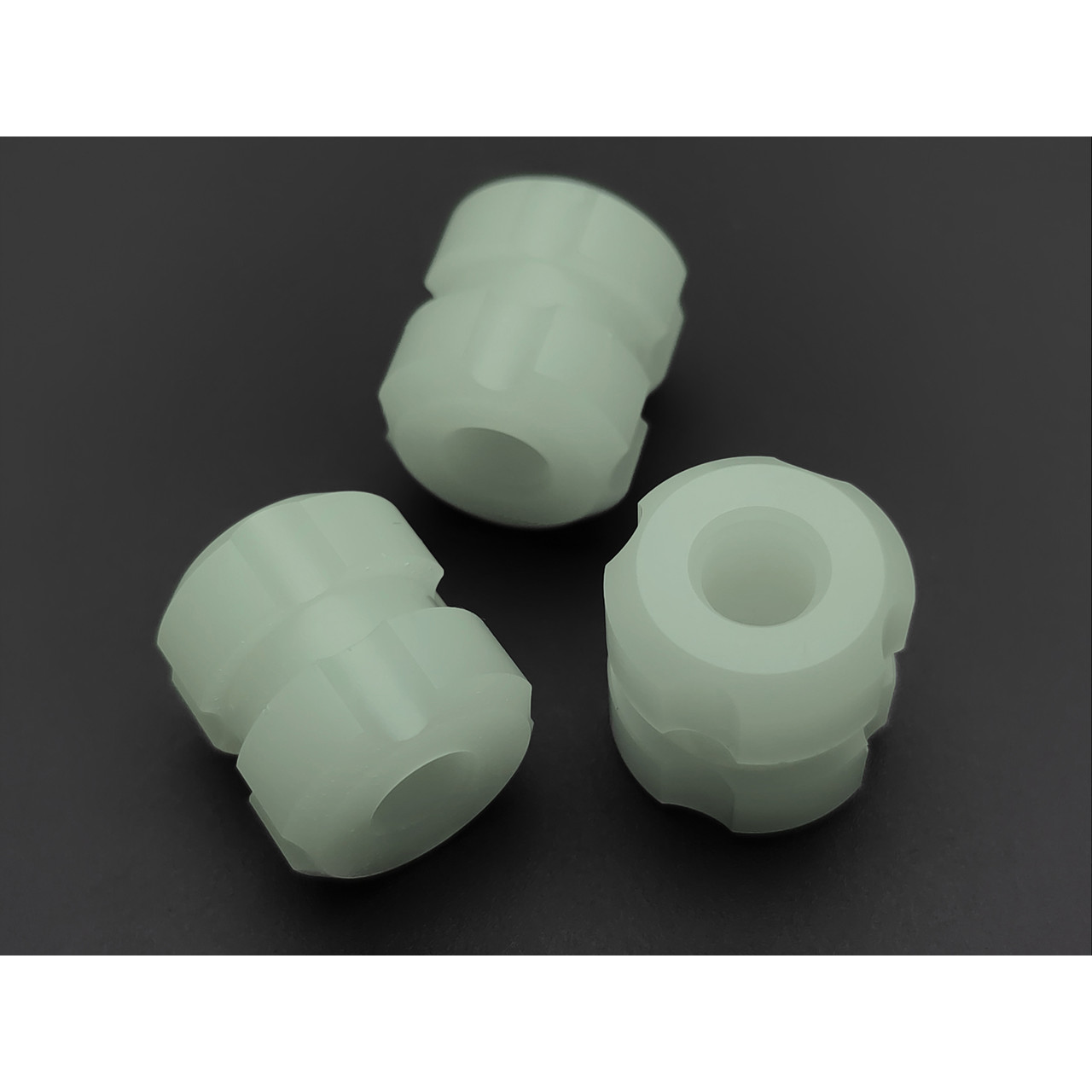 DwarfCustom бусина Техно с люминофором transparent Cyan