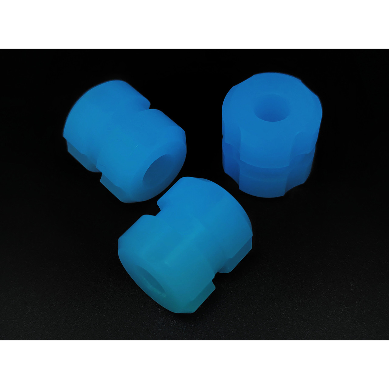DwarfCustom бусина Техно с люминофором transparent Blue