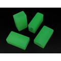 DwarfCustom бусина Brick с люминофором transparent Green DwarfCustom бусина Brick с люминофором transparent Green
