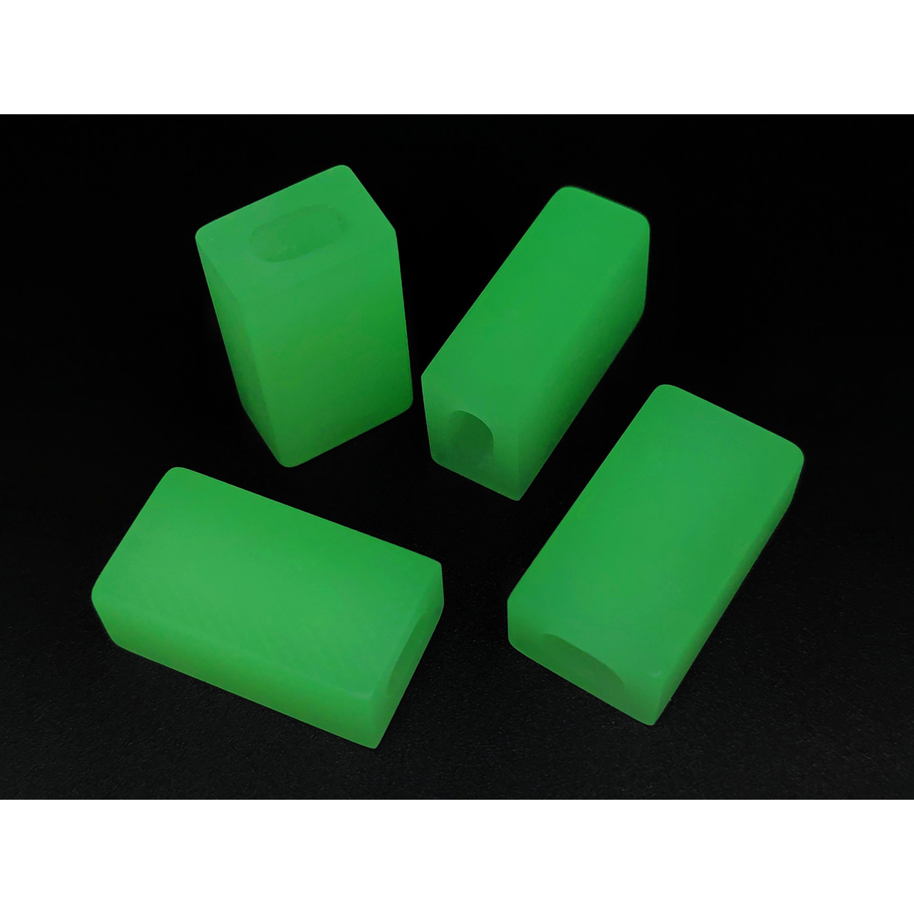 DwarfCustom бусина Brick с люминофором transparent Green