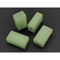 DwarfCustom бусина Brick с люминофором transparent Green DwarfCustom бусина Brick с люминофором transparent Green