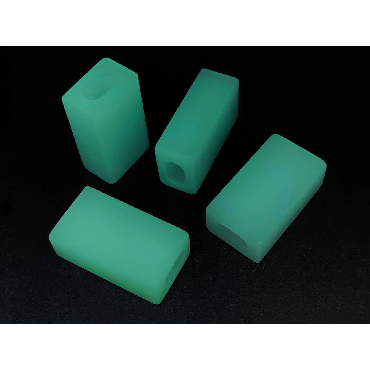 DwarfCustom бусина Brick с люминофором transparent Cyan