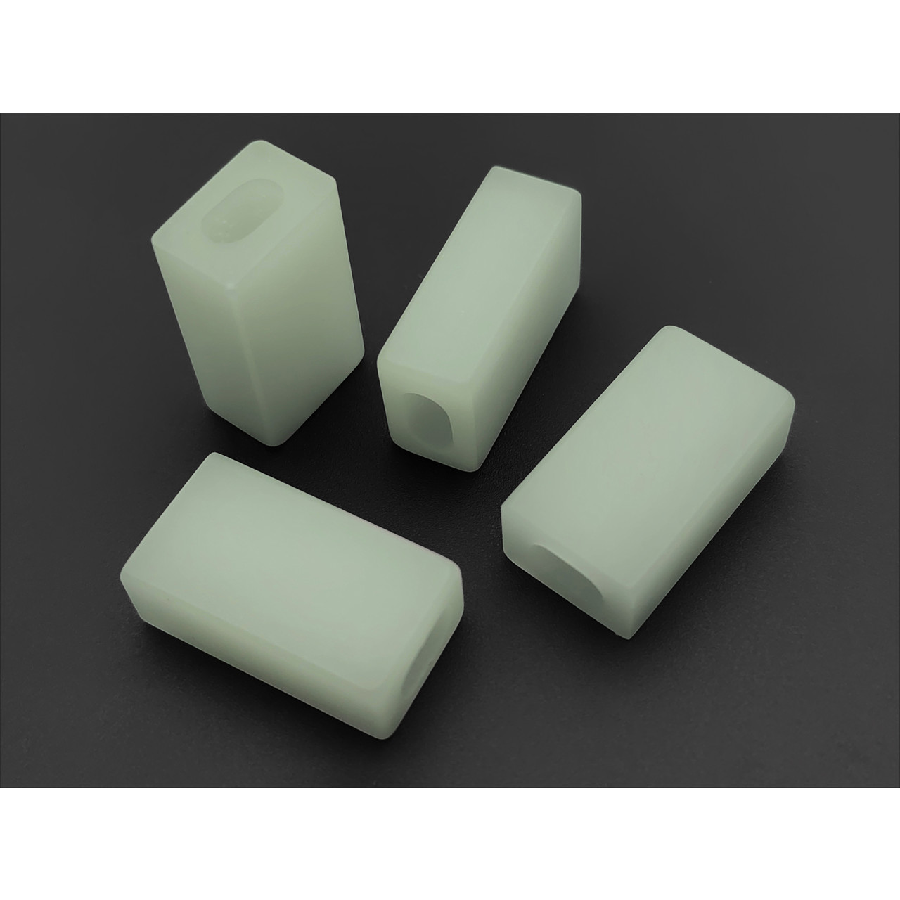 DwarfCustom бусина Brick с люминофором transparent Cyan