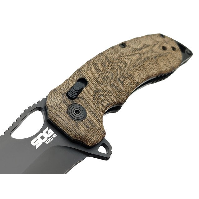 SOG нож 12-27-02-57 KIKU XR Black сталь CRYO CTS-XHP, рукоять микарта