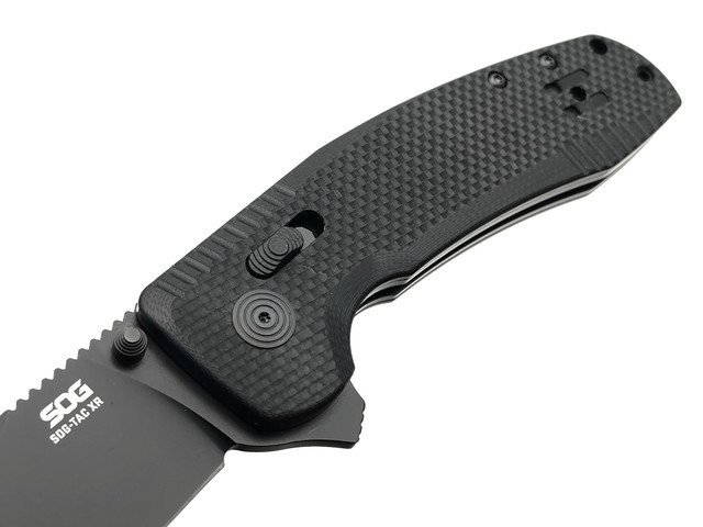 Нож SOG-TAC XR Black Out 12-38-01-41 сталь CRYO D2, рукоять G10