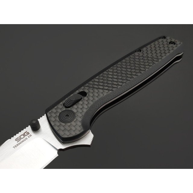 Нож SOG Terminus XR TM1025 сталь CPM S35VN, рукоять Carbon fiber