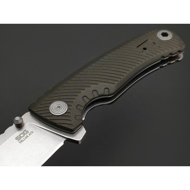 Нож SOG Tellus ATK Green 11-06-01-43 сталь CRYO 440C, рукоять GRN