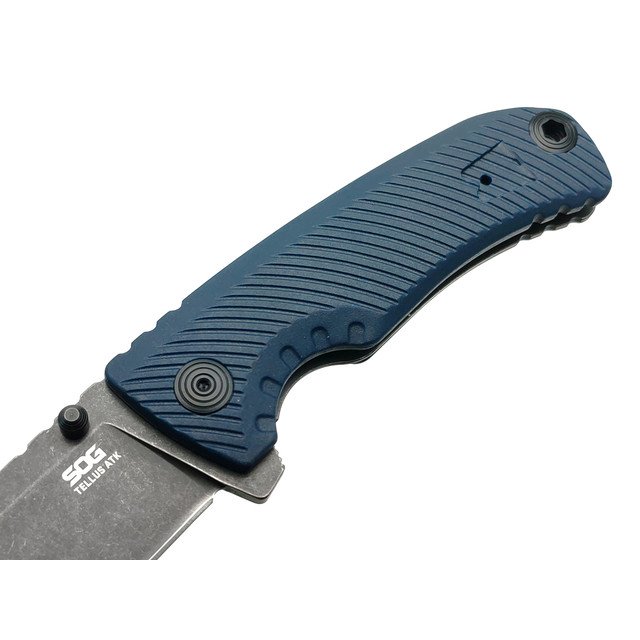 Нож SOG Tellus ATK Blue 11-06-03-43 сталь CRYO 440C, рукоять GRN