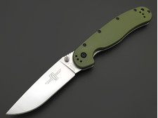 Нож Ontario RAT-1 Satin 8848FG сталь Aus-8 рукоять GRN green