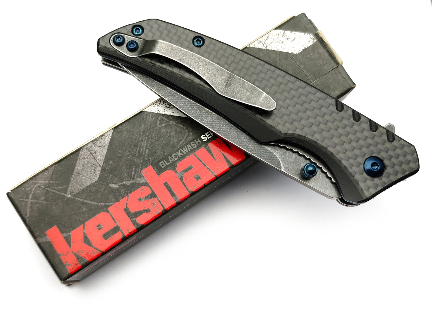 Kershaw 1336BW складной нож Halogen, сталь 8Cr13Mov, рукоять Carbon fiber.