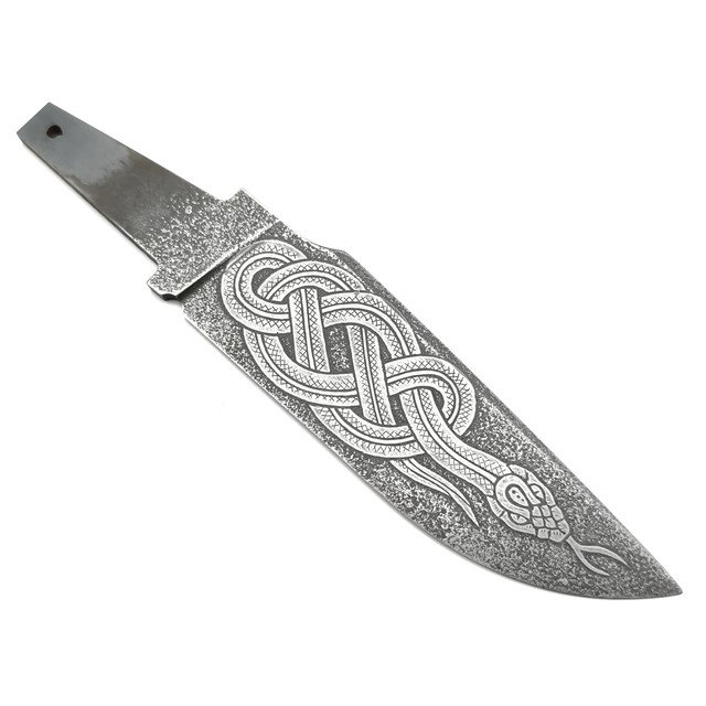 Клинок Кабзон сталь CPR травление Медуза Горгона (Товарищество Завьялова)