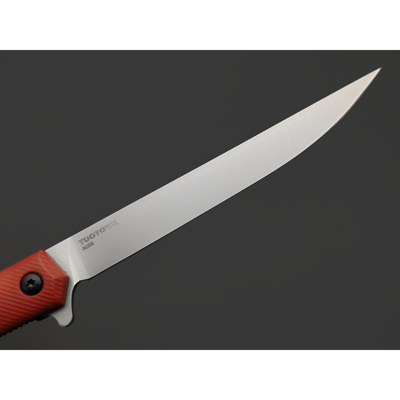 TuoTown нож BDJ-RS сталь Aus-8 bead-blast, рукоять Nylon red