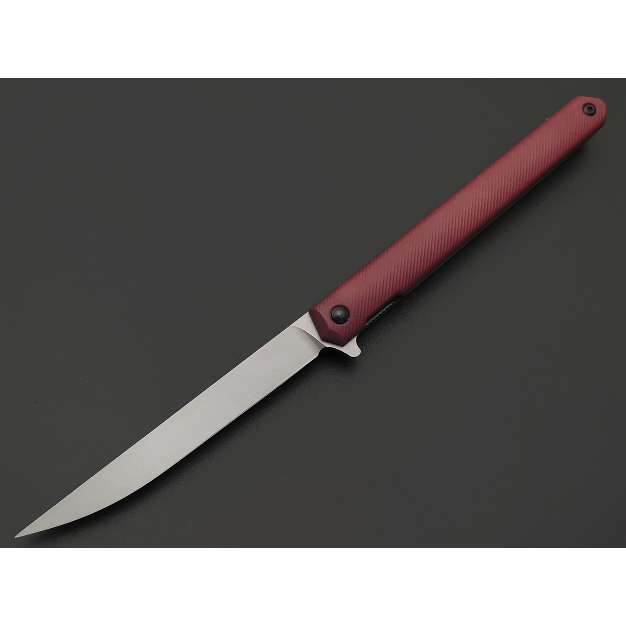 TuoTown нож BDJ-RS сталь Aus-8 bead-blast, рукоять Nylon red