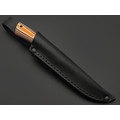 Фурсач А. А. нож Рысь малютка, сталь 95Х18 стоунвош, рукоять G10 black & orange & white