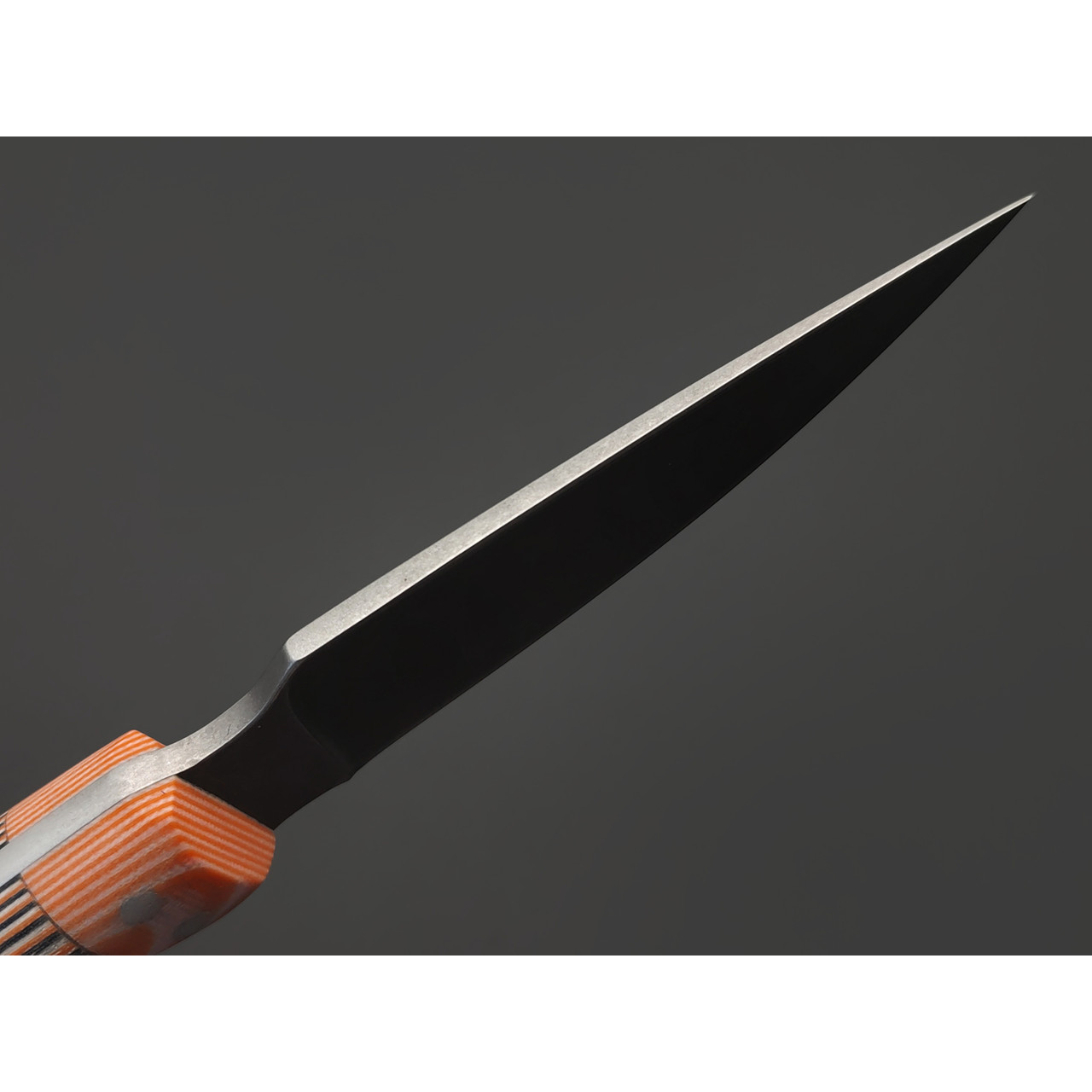 Фурсач А. А. нож Рысь малютка, сталь 95Х18 стоунвош, рукоять G10 black & orange & white