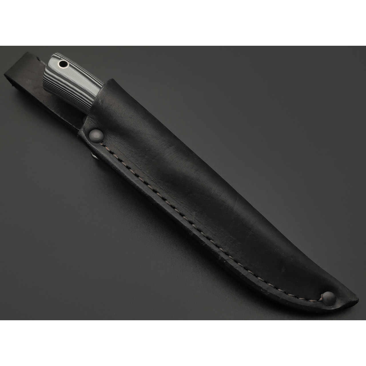 Фурсач А. А. нож Рысь малютка, сталь Х12МФ пескотруй, рукоять G10 black & grey