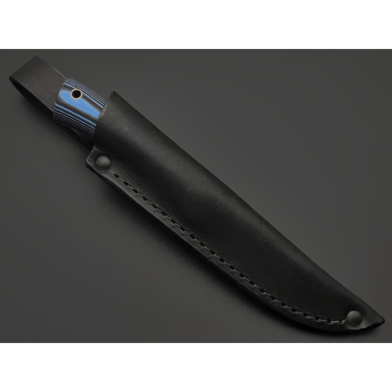 Фурсач А. А. нож Газель малютка, сталь Х12МФ травление, рукоять G10 black & blue