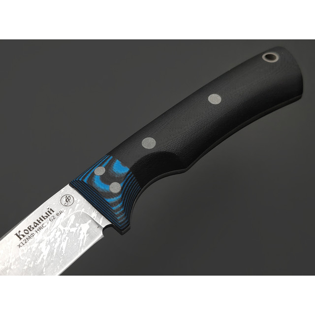 Фурсач А. А. нож Газель малютка, сталь Х12МФ травление, рукоять G10 black, G10 black & blue