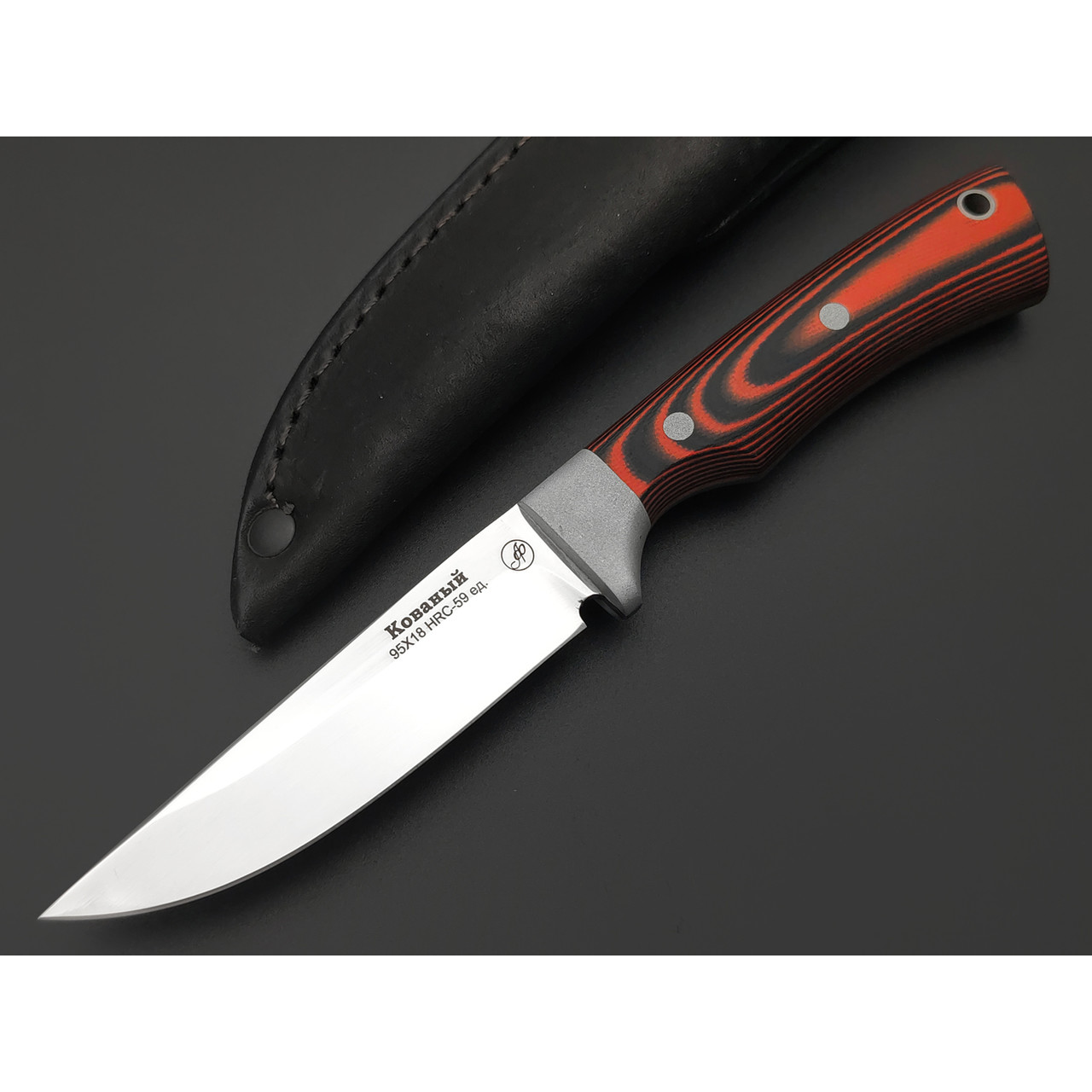 Фурсач А. А. нож Газель малютка, сталь 95Х18 полировка, рукоять G10 black & red