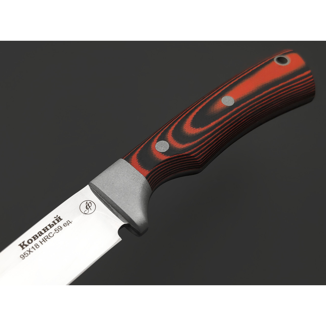 Фурсач А. А. нож Газель малютка, сталь 95Х18 полировка, рукоять G10 black & red