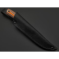 Фурсач А. А. нож Тигр малютка, сталь Х12МФ травление, рукоять G10 black & orange & white