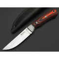Фурсач А. А. нож Тигр малютка, сталь Х12МФ травление, рукоять G10 black & red