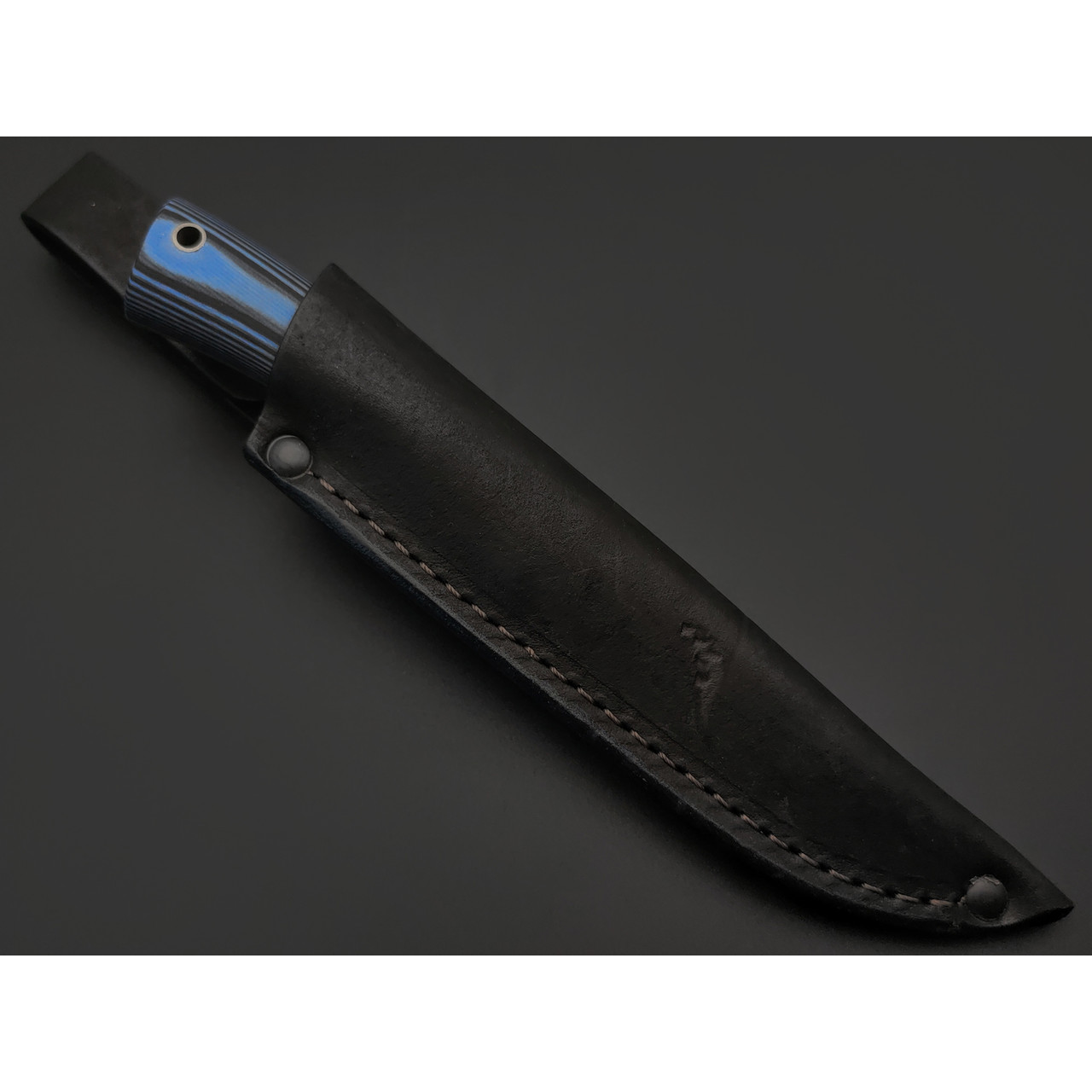 Фурсач А. А. нож Ирбис малютка, сталь 95Х18 полировка, рукоять G10 black & blue