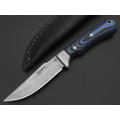 Фурсач А. А. нож Ирбис малютка, сталь Х12МФ пескоструй, рукоять G10 black & blue