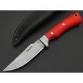 Фурсач А. А. нож Ирбис малютка, сталь Х12МФ пескоструй, рукоять G10 red
