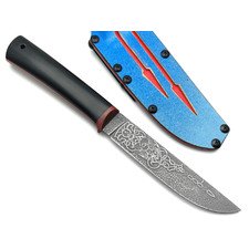 Волчий Век нож Слон Custom сталь CPM S125V WA худ. травление, рукоять G10, карбон