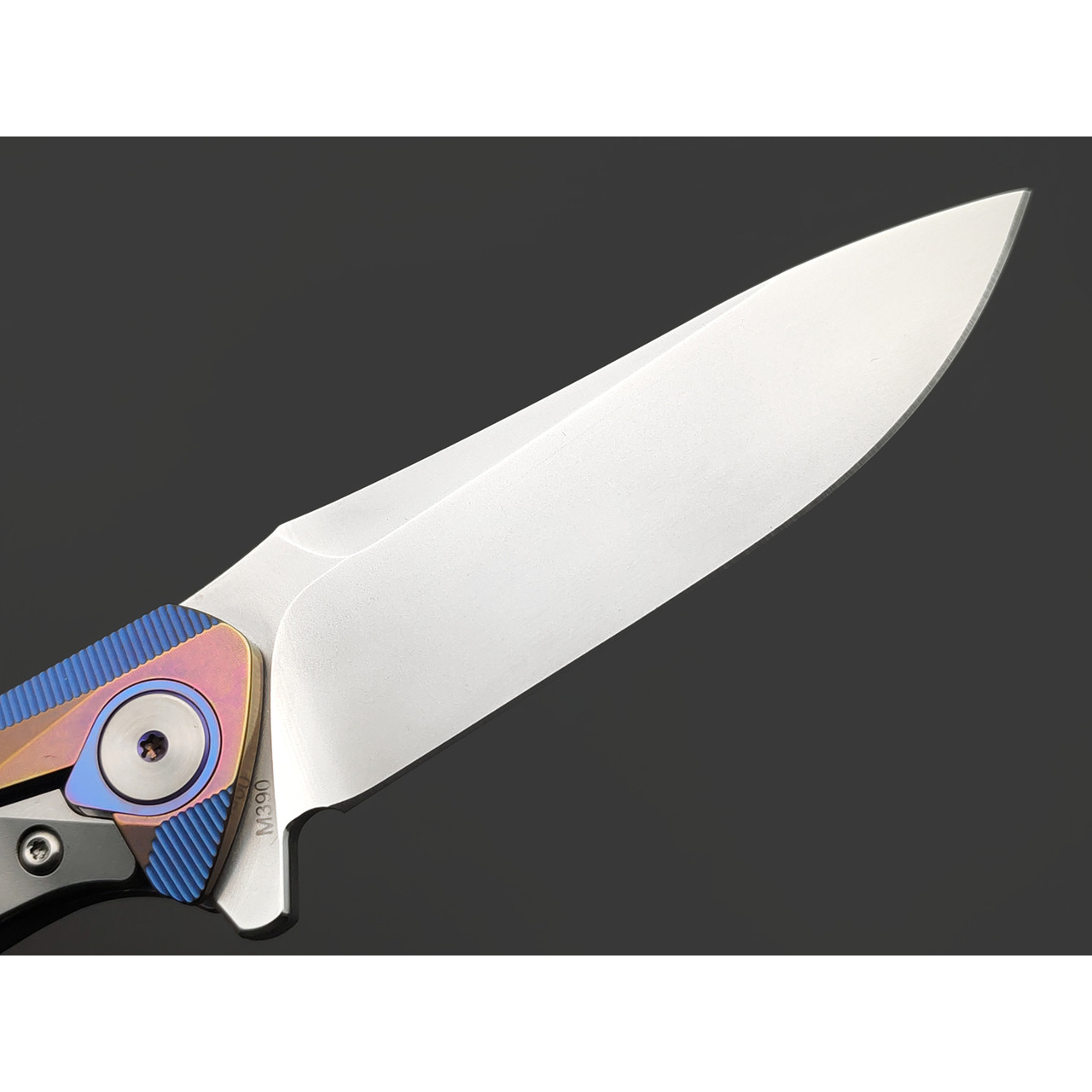 Уценка - Rike Knife нож RK-1508s-PB сталь M390, рукоять Титан интеграл