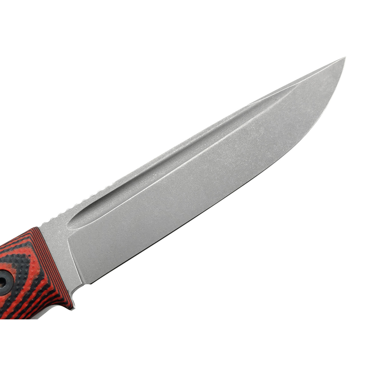 Град Горький нож Тигр сталь VG-10 стоунвош, рукоять G10 black & red