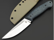 Град Горький нож Стрела сталь D2 satin, рукоять Micarta grey, G10 black