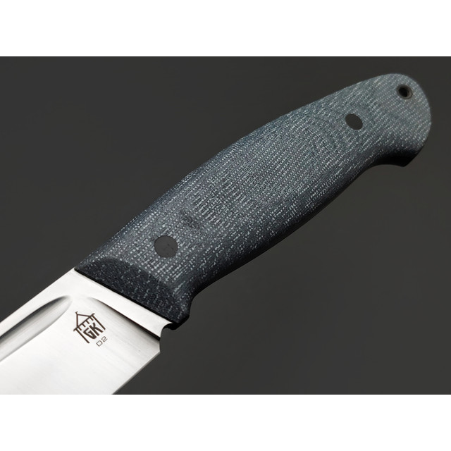 Град Горький нож Стрела сталь D2 satin, рукоять Micarta grey, G10 black
