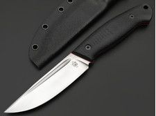 Град Горький нож Стрела сталь D2 satin, рукоять G10 black & red