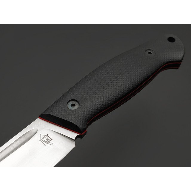 Град Горький нож Стрела сталь D2 satin, рукоять G10 black & red