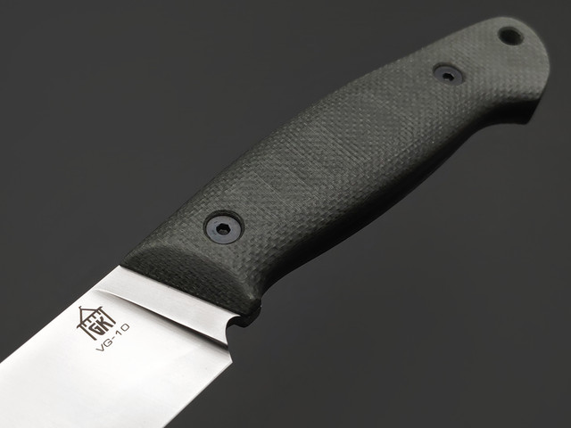 Град Горький нож Охотник сталь VG-10 satin, рукоять Micarta olive, G10 black