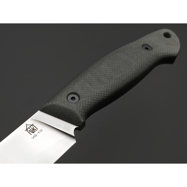 Град Горький нож Охотник сталь VG-10 satin, рукоять Micarta olive, G10 black