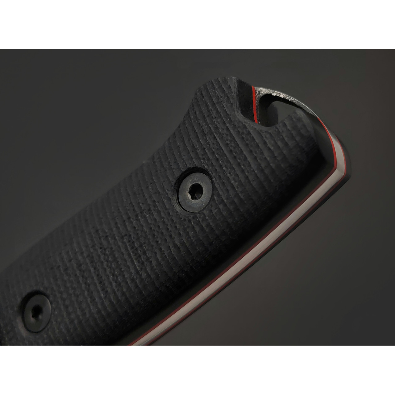 Град Горький нож Универсал сталь Х12МФ satin, рукоять G10 black & red
